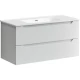 Тумба с раковиной белый глянец 101 см Sancos Norma 2.0 NR2.0100W + CN7003