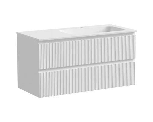 Тумба с раковиной белый матовый 101 см Sancos Snob T SNT100RW + CN7015