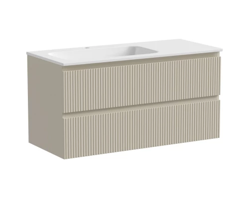 Тумба с раковиной бежевый матовый 101 см Sancos Snob T SNT100LCE + CN7014