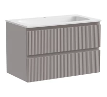 Тумба с раковиной серый матовый 81 см Sancos Snob T SNT80SM + CN7012