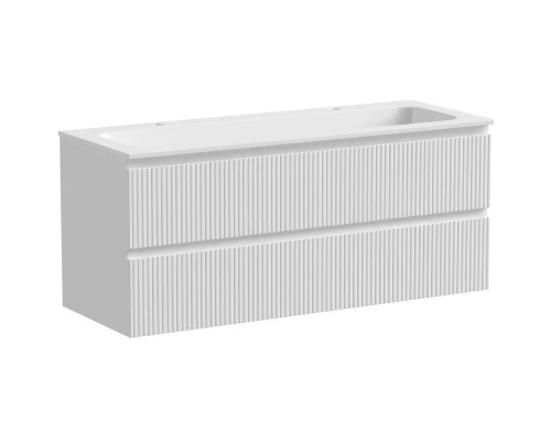 Тумба с раковиной белый матовый 121 см Sancos Snob T SNT120W + CN7016