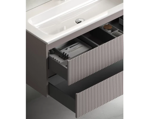 Комплект мебели серый матовый 121 см Sancos Snob T SNT120SM + CN7016 + CI1200