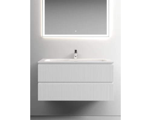 Тумба с раковиной белый матовый 101 см Sancos Snob T SNT100W + CN7013