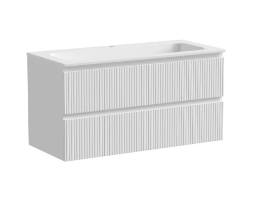 Тумба с раковиной белый матовый 101 см Sancos Snob T SNT100W + CN7013