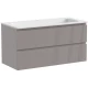 Тумба с раковиной серый матовый 101 см Sancos Snob T SNT100SM + CN7013