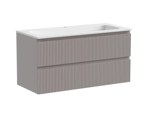 Комплект мебели серый матовый 101 см Sancos Snob T SNT100SM + CN7013 + CI1000