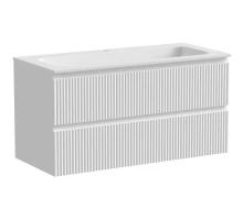 Тумба с раковиной белый матовый 101 см Sancos Snob R SNR100W/CN7013