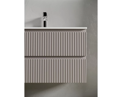 Тумба с раковиной серый матовый 101 см Sancos Snob R SNR100RSM + CN7015