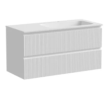 Тумба с раковиной белый матовый 101 см Sancos Snob R SNR100RW + CN7015