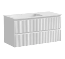 Тумба с раковиной белый матовый 101 см Sancos Snob R SNR100LW + CN7014