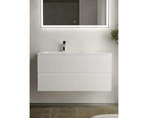 Тумба с раковиной белый матовый 101 см Sancos Snob R SNR100LW + CN7014