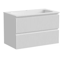 Тумба с раковиной белый матовый 81 см Sancos Snob R SNR80W + CN7012