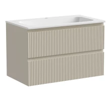 Тумба с раковиной бежевый матовый 81 см Sancos Snob R SNR80CE +  CN7012