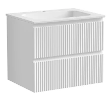 Тумба с раковиной белый матовый 61 см Sancos Snob R SNR60W + CN7011