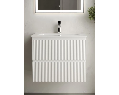 Тумба с раковиной белый матовый 61 см Sancos Snob R SNR60W + CN7011