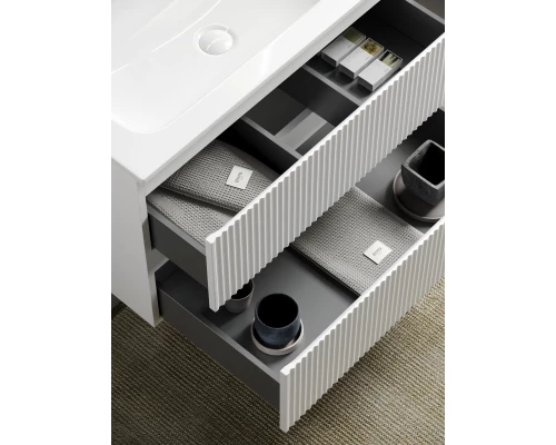 Комплект мебели белый матовый 121 см Sancos Snob R SNR120W + CN7016 + CI1200