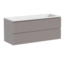 Тумба с раковиной серый матовый 121 см Sancos Snob R SNR120SM + CN7016