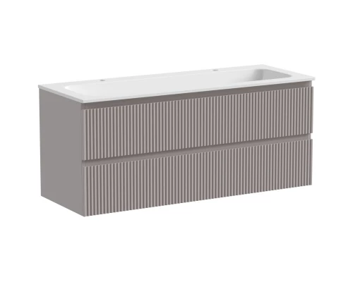 Тумба с раковиной серый матовый 121 см Sancos Snob R SNR120SM + CN7016