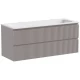 Тумба с раковиной серый матовый 121 см Sancos Snob R SNR120SM + CN7016