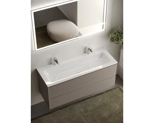 Тумба с раковиной серый матовый 121 см Sancos Snob R SNR120SM + CN7016