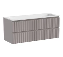 Тумба с раковиной серый матовый 121 см Sancos Snob R SNR120SM + CN7017
