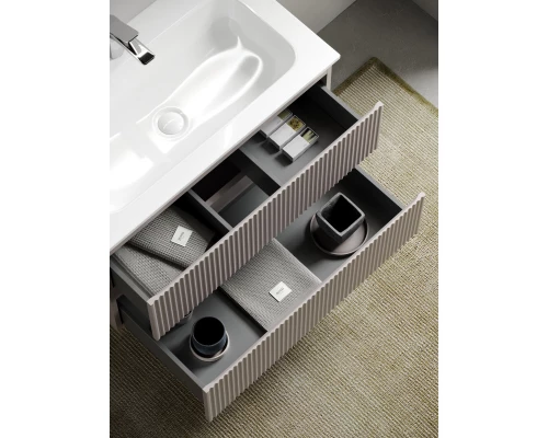 Тумба с раковиной серый матовый 121 см Sancos Snob R SNR120SM + CN7017