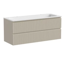 Тумба с раковиной бежевый матовый 121 см Sancos Snob R SNR120CE + CN7016