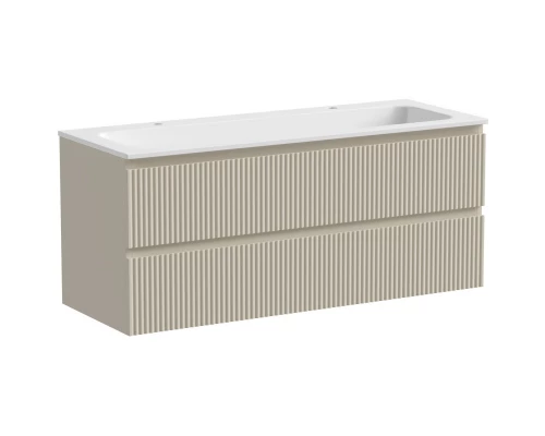 Тумба с раковиной бежевый матовый 121 см Sancos Snob R SNR120CE + CN7016