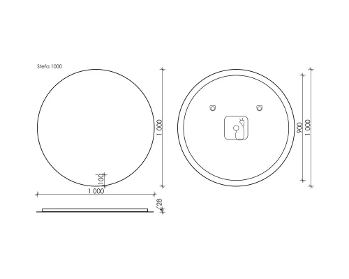 Зеркало 100x100 см Sancos Sfera SF1000