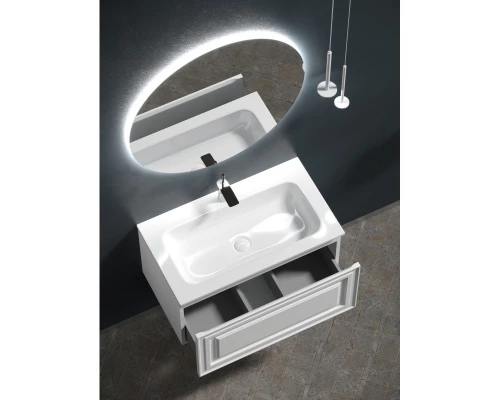 Комплект мебели белый матовый 81 см Sancos Very VR80W + CN7012 + SF800