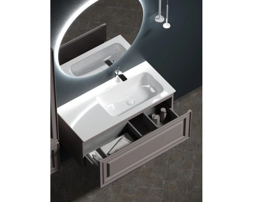 Тумба с раковиной серый матовый 101 см Sancos Very VR100RSM + CN7015