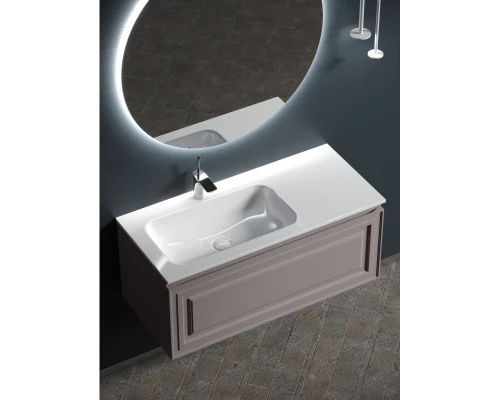 Комплект мебели серый матовый 101 см Sancos Very VR100LSM + CN7014 + SF900