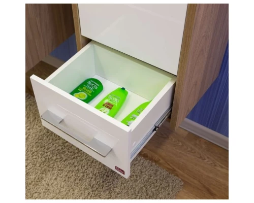 Пенал подвесной швейцарский вяз/белый глянец R Sanflor Ларго H0000000518