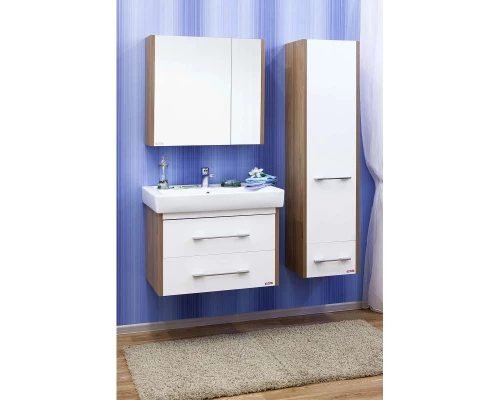 Зеркальный шкаф 74,8x72 см швейцарский вяз L Sanflor Ларго H0000000043