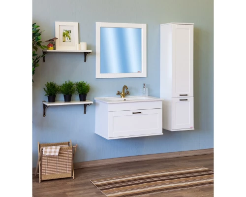 Зеркало 72x72 см белый матовый Sanflor Ванесса C000005878