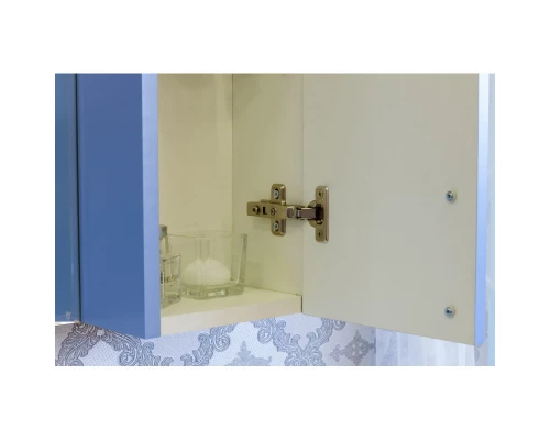 Зеркальный шкаф 82,2x71 см голубой матовый R Sanflor Глория C000005692