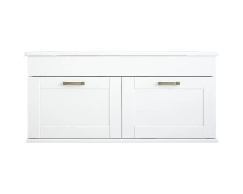 Тумба с раковиной белый матовый 95 см Sanflor Ванесса C15327