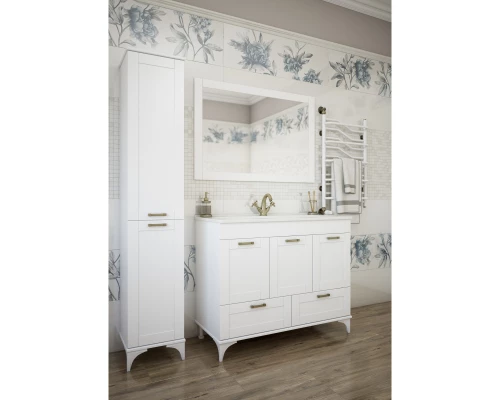 Пенал напольный белый матовый L Sanflor Ванесса C000005885