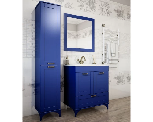 Пенал напольный индиго матовый L Sanflor Ванесса C000005886