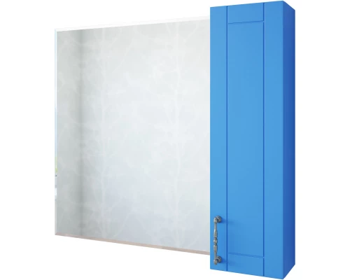 Зеркальный шкаф 82,2x71 см голубой матовый R Sanflor Глория C000005692