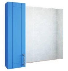 Зеркальный шкаф 82,2x71 см голубой матовый L Sanflor Глория C000005831