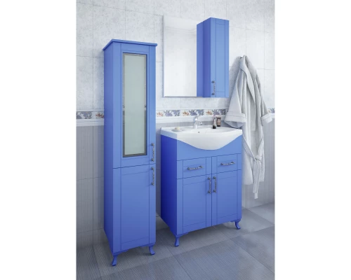 Пенал напольный голубой матовый L Sanflor Глория C000005723