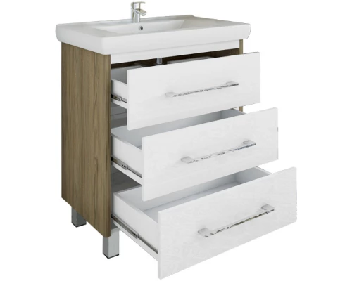 Тумба швейцарский вяз/белый глянец 76,2 см Sanflor Ларго C0002112