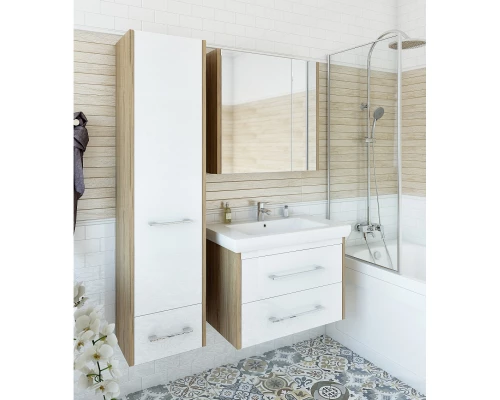 Тумба швейцарский вяз/белый глянец 66,2 см Sanflor Ларго C0002122