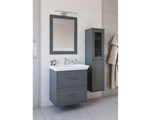 Пенал подвесной серый матовый R Sanflor Модена C02732