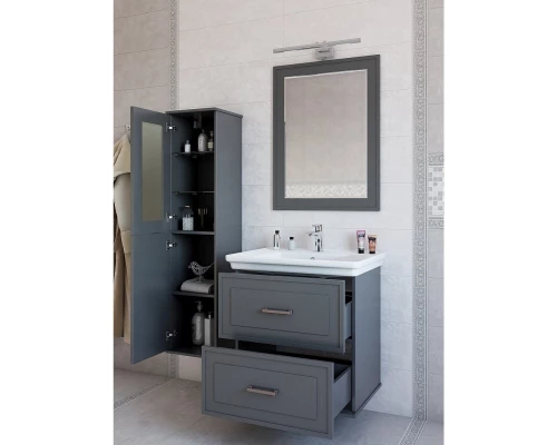 Пенал подвесной серый матовый L Sanflor Модена C03247