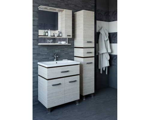 Зеркальный шкаф 69x73,6 см венге/орегон R Sanflor Техас C0000001975