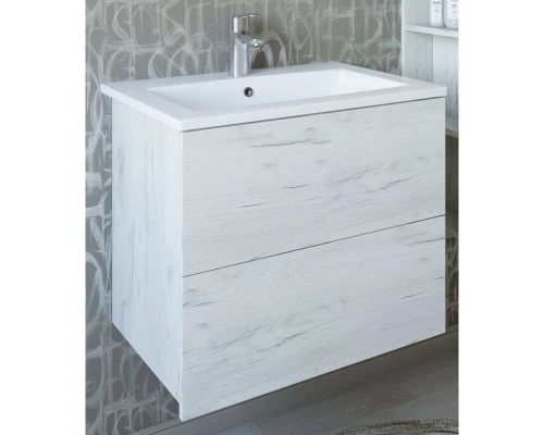 Тумба с раковиной дуб крафт белый 65 см Sanflor Чикаго C16780