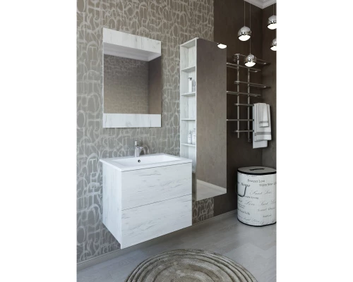 Тумба с раковиной дуб крафт белый 65 см Sanflor Чикаго C16780