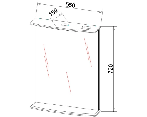 Зеркало 55x72 см белый матовый Sanflor Софи C02652